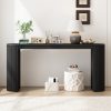 Curved Vertical Stripe Console Table for Living Room, Study & Entryway