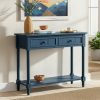 Traditional-Style Console Table C Daisy Collection with Dual Drawers & Bottom Shelf