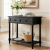 Daisy Series Traditional Console Table with Two Drawers & Bottom Storage Shelf