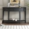 Modern Curved Console Sofa Table with 3 Drawers & 1 Shelf C Suitable for Hallway, Entryway, Living Room