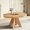 Vintage Extendable Dining Table (42"-58") for 4-6 People, Rustic Farmhouse Kitchen Table with Distressed Finish & Sturdy Crossed Legs