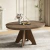 Vintage Extendable Dining Table for 4-6 People, 42"-58" Rustic Farmhouse Kitchen Table with Distressed Finish & Sturdy Cross Legs