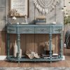 1-18.jpg 52'' Modern Contemporary Curved Console Table, Sofa Table & Entryway Table with 4 Drawers and 1 Shelf C For Hallway & Living Room