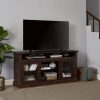 Modern Farmhouse TV Stand for TVs Up to 65", Media Console Entertainment Center with Glass Doors for Living Room