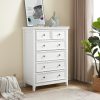 Modern 6-Drawer Dresser Cabinet C Farmhouse Style, Ideal for Living Room Clothes Storage & Closet Organization