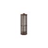 Lighted Glass Corner Curio Cabinet with Adjustable Glass Shelves, Carved Decorative Display & Wine Cabinet Featuring Built-in Light Bar