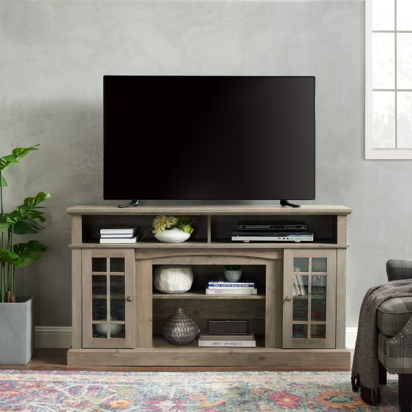 Modern Classic TV Media Stand, Entertainment Console for TVs Up to 65" with Open & Closed Storage