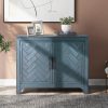 1-33.jpg 40'' Modern Storage Cabinet with Uniquely Designed Doors & 1 Adjustable Shelf, Suitable for Living Room, Study and Multiple Home Spaces