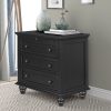 27.6'' Painted Nightstand with Pull-Out Tray, Stylish Bedside Cabinet with 3 Drawers, Minimalist Sofa Side Table with Rubber Legs & Metal Handles for Bedroom, Sofa, Couch and Office