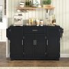 54.3" Sideboard Buffet Cabinet with Large Storage Capacity, 4 Doors & 1 Drawer, Melamine-Finished MDF Storage Cabinet with Adjustable Shelves, Aluminum Alloy Handles, Side Shelves and Hanging Rod for Dining Room