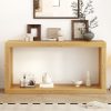 1-68.jpg Modern Minimalist Entryway Table with Stylish Square Silhouette, Simple to Assemble, Ideal for Entryways, Hallways and Living Rooms