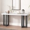 Geometric Design Console Table with Solid Pine Wood Legs, Suitable for Entryway, Hallway, Living Room and Bedroom