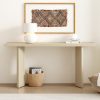Stylish Console Table with Pine Veneer & Geometric Legs C Perfect for Living Room, Study & Dining Room