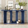 Modern Curved Ash Veneer Console Table with Open Shelf C Ideal for Entryway, Hallway, Living Room, Foyer & Corridor