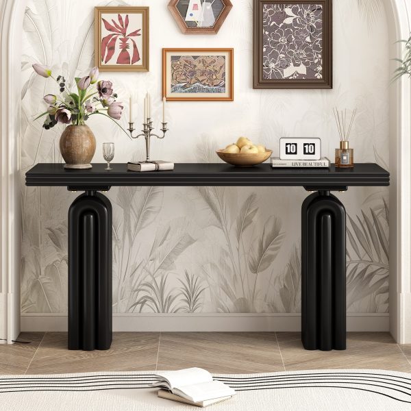 1-9.jpg STYLE: Chic, Elegant & Luxurious Acacia Veneer Console Table, Ideal for Entryways, Hallways, Living Rooms, Foyers and Corridors.
