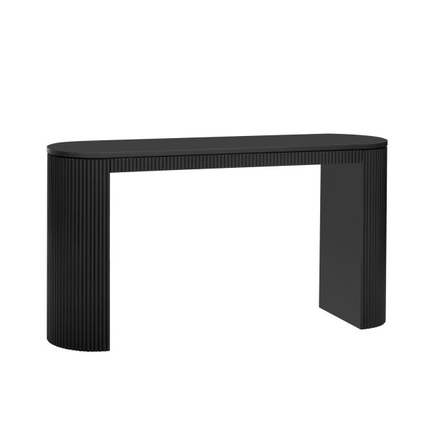 Curved Vertical Stripe Console Table for Living Room, Study & Entryway