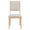 6-Piece Retro Dining Set for 6, 60" Wooden Kitchen Table with 4 Chairs & Bench, Trestle Base Design for Kitchen & Dining Room