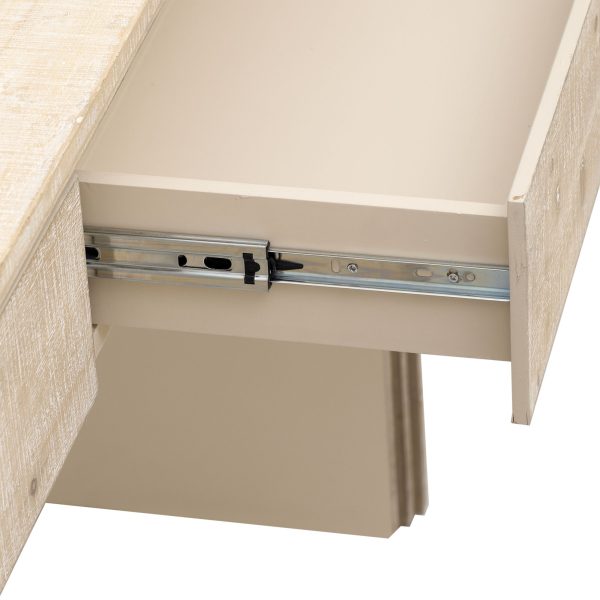 Unique Retro Silhouette Open-Style Console Table with Two Top Drawers for Entryway, Dining Room & Living Room