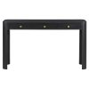 2-123.jpg Rustic Console Table with Curved Safety Edges, 3 Hidden Drawers & Thick Sturdy Legs, Versatile Sofa Table for Entryway, Hallway & Living Room