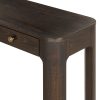 Rustic Console Table with Safety Curved Corners, Entryway Sofa Table with 3 Concealed Drawers & Thick Sturdy Legs for Hallway & Living Room