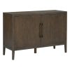 47.25-Inch Farmhouse Sideboard with Pine Veneer & 2 Doors, Retro Buffet with Adjustable Feet, Minimalist Wooden Storage Cabinet with Metal Handles C For Living Room & Kitchen