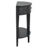 Modern Curved Console Sofa Table with 3 Drawers & 1 Shelf C Suitable for Hallway, Entryway, Living Room