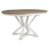 2-158.jpg 5-Piece Retro Functional Dining Set, Extendable Round Table & 4 Upholstered Chairs for Dining Room & Living Room