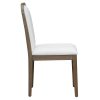 2-170.jpg Vintage Extendable Dining Set for 4-6 with 4 Upholstered Chairs, 42"-58" Distressed Rustic Farmhouse Table for Kitchen & Dining Room