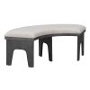 2-174.jpg 5-Piece Rustic Round Dining Set with 3 Upholstered Chairs & Curved Bench for Kitchen, Dining & Living Room