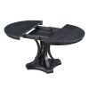 Retro 5-Piece Extendable Dining Set, Round Table with 4 Chairs for Kitchen & Dining Room
