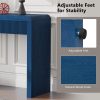 Rustic Console Table with 3 Fluted Drawers, Solid Wood Veneer Entryway Table with Natural Wood Grain for Living Room & Hallway