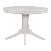 5-Piece Retro Wooden Dining Set with Round Extendable Table & 4 Upholstered Chairs