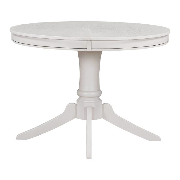 5-Piece Retro Wooden Dining Set with Round Extendable Table & 4 Upholstered Chairs