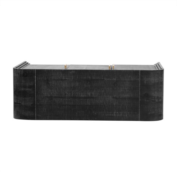 2-186.jpg Retro Minimalist Curved Sideboard Cabinet with Gold Handles & Adjustable Dividers, for Living Room & Dining Room