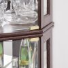Corner Lighted Glass Curio Cabinet, Display Case for Living Room Ideal for Antiques, Wine and Bar Glass Storage with Built-in Light