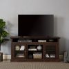 Modern Farmhouse TV Stand for TVs Up to 65", Media Console Entertainment Center with Glass Doors for Living Room