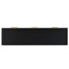 60" Black Painted Console Table with 3 Drawers & Storage Shelf, Farmhouse Wooden Entryway Sofa Table for Living Room, Hallway, Entryway, Foyer & Corridor