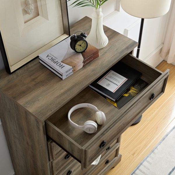 2-220.jpg Modern 6-Drawer Tall Dresser, Bedroom Chest of Drawers & Closet Storage Organizer, Easy-Pull Handles with Textured Borders, Ideal for Living Room & Hallway