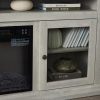 2-227.jpg Contemporary TV Media Stand with 18" Fireplace Insert C Modern Entertainment Console, Fits TVs Up to 65", with Open & Closed Storage Space