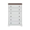Modern 6-Drawer Tall Dresser, Bedroom Dresser & Closet Clothes Storage Organizer, Easy-Pull Handles with Textured Borders, Suitable for Living Room & Hallway