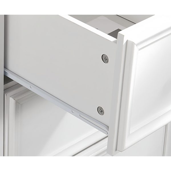 Modern 7-Drawer Dresser Cabinet, Farmhouse Style Chest of Drawers with Storage, Multi-Purpose Clothes Organizer for Living Room and Closet