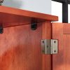72.4-Inch Tall Freestanding Storage Cabinet with 8 Doors & 4 Shelves, Multi-Purpose Bookshelf for Living Room, Kitchen, Dining Room and Office