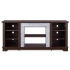 2-289.jpg TV Media Stand with Faux Stacked Stone Surround, Modern Entertainment Console Featuring Open Storage