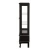 2-304.jpg Lighted Curio Cabinet with 2 Glass Doors, Adjustable Shelves & Drawer - Light Black Finish, Wine Display & Home Storage Decor