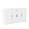 54.3" Sideboard Buffet Storage Cabinet with 4 Doors, 1 Drawer & Adjustable Shelves, Melamine MDF Construction, Aluminum Alloy Handles, Side Shelves & Hanging Rod, Ideal for Dining Room