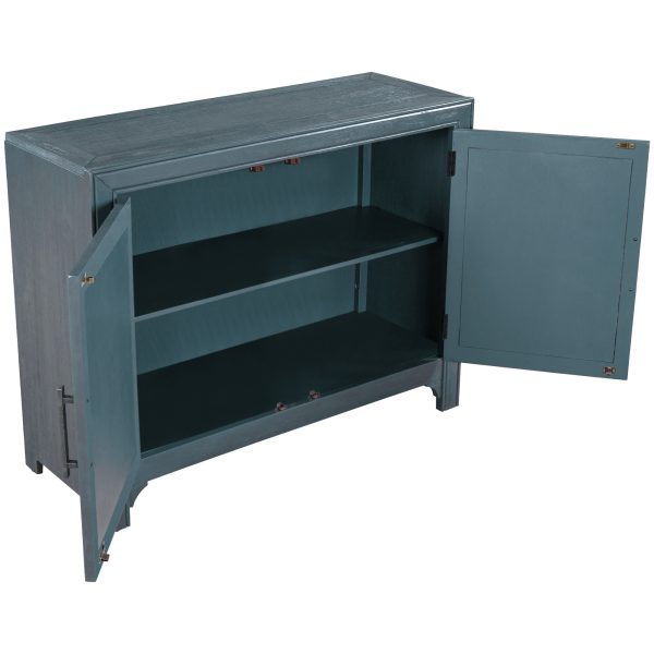 2-33.jpg 40'' Modern Storage Cabinet with Uniquely Designed Doors & 1 Adjustable Shelf, Suitable for Living Room, Study and Multiple Home Spaces