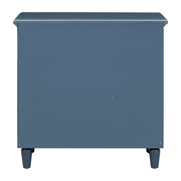 28'' Pine Wood Nightstand with 3 Drawers & Smooth-Glide Rails, Minimalist Bedside Cabinet with Metal Handles & Rubber Feet, Versatile Side Table for Bedroom, Sofa, Couch & Office