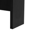 62.2-Inch Wave-Pattern Console Table with 4 Doors & Adjustable Shelf, Curved Slim Sofa Table for Behind Couch, Rustic Narrow Entryway Table for Living Room, Foyer and Hallway