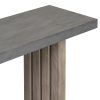 Uniquely Designed Oak Veneer Console Table with Distinctive Side Silhouettes, Perfect for Entryway, Hallway, Living Room, Foyer and Corridor