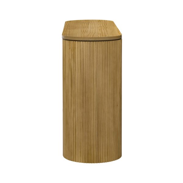 2-5.jpg Curved Console Table with Unique Vertical Stripes, Ideal for Living Room, Study and Entryway